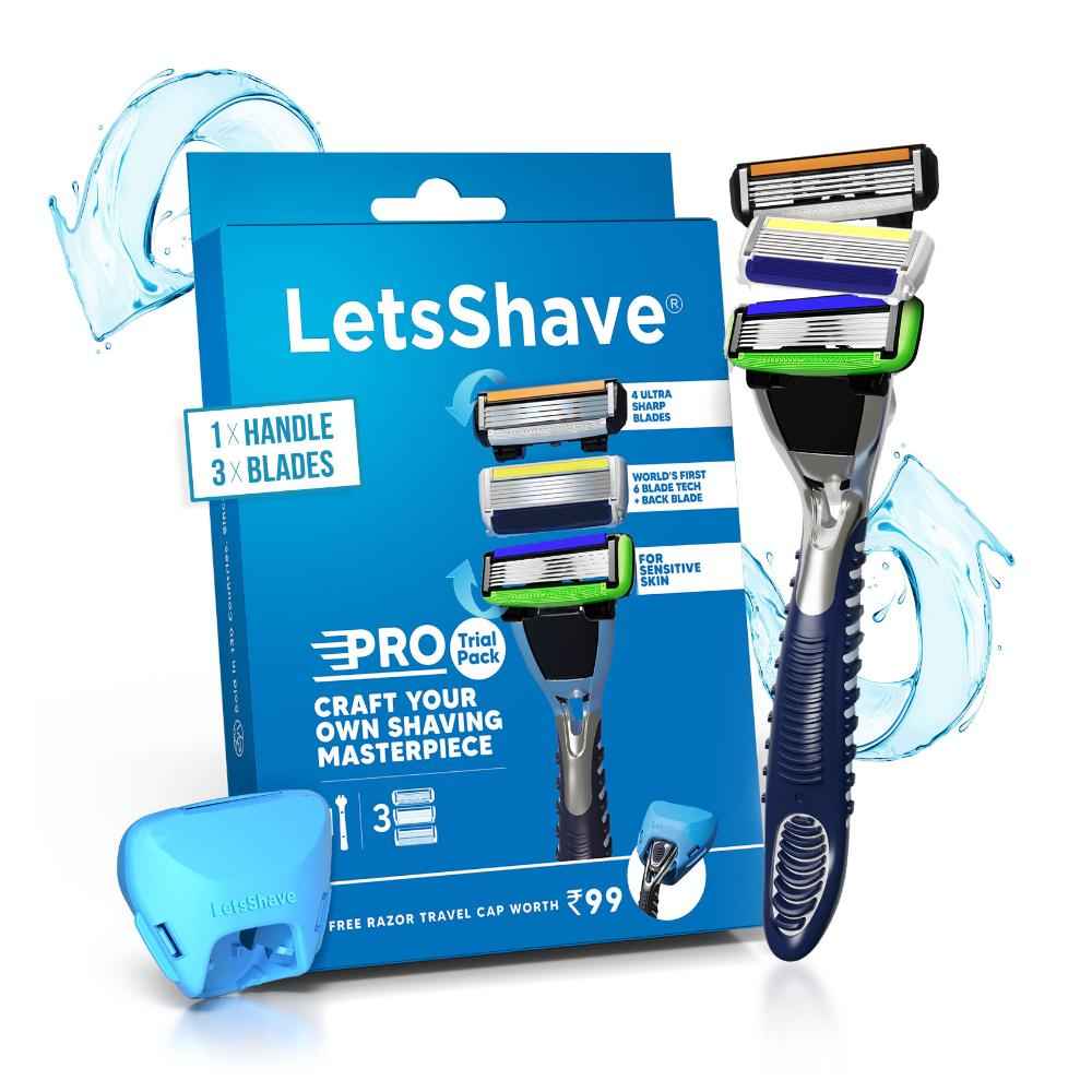 Buy LetsShave Shaving Razor Trial Pack (Green ) - Purplle