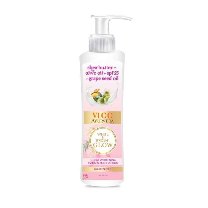Buy VLCC Ayurveda White & Bright Glow Body Lotion Spf 25| Pa+++ (400 ml) - Purplle