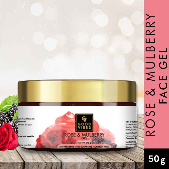 Buy Good Vibes Rose & Mulberry Hydrating Face Gel |Anti-Ageing, Skin Glowing, Lightening | No Parabens, No Sulphates, No Mineral Oil (50 g) - Purplle