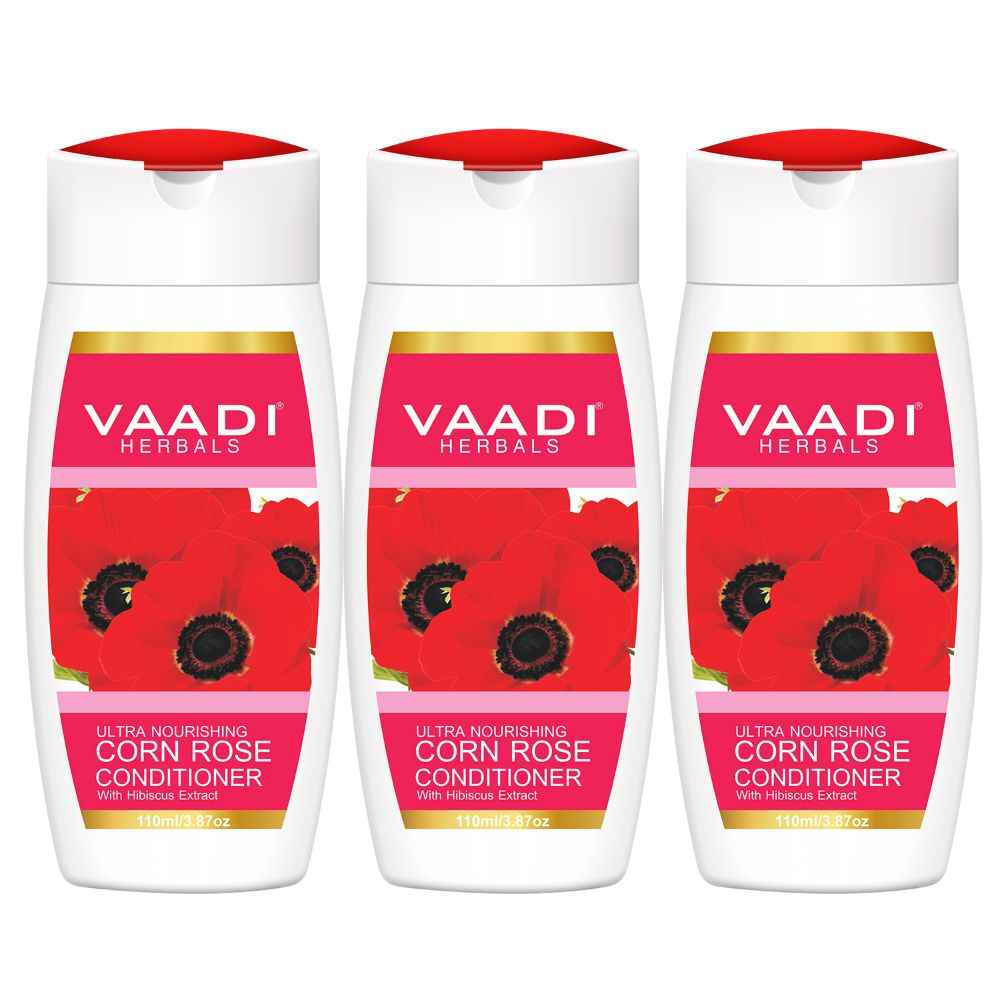 Buy Vaadi Herbals Corn Rose Conditioner with Hibiscus Extract (110 ml x 3) - Purplle