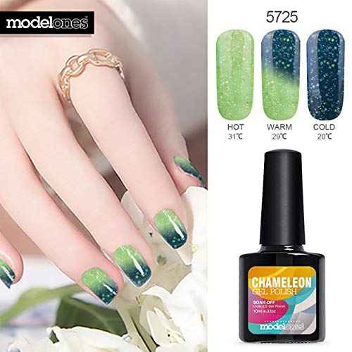 Buy Modelones Temperature Change Color Thermal Gel Polish UV Led Nail Gel Polish Soak off UV Gel Nail Polish Chameleon Varnish (#5725) (10 ml) - Purplle