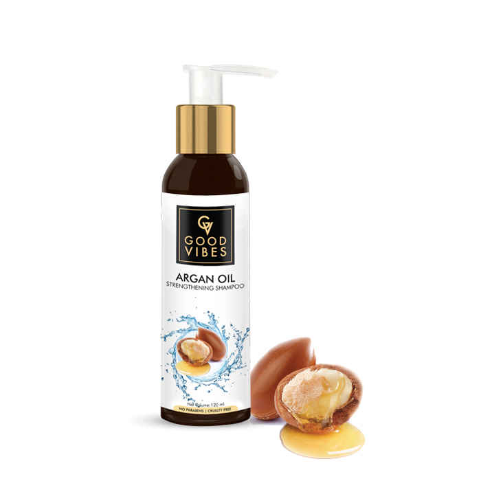 Buy Good Vibes Strengthening Shampoo - Argan (120 ml) - Purplle