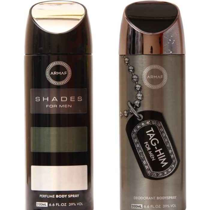 Buy Armaf Shade Black & Tag Him Perfume Body Spray For Men (200ml Each) - Purplle