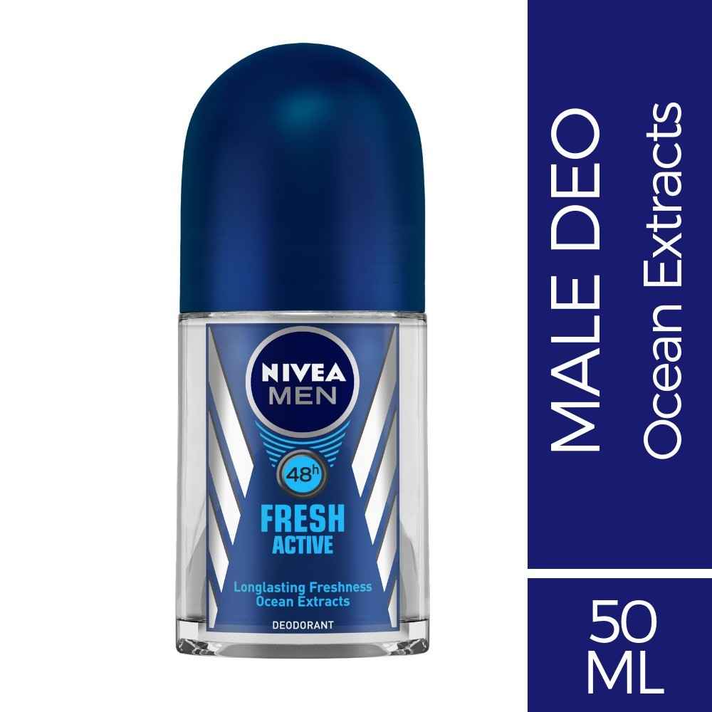 Buy Nivea MEN Deodorant Roll On, Fresh Active (50 ml) - Purplle
