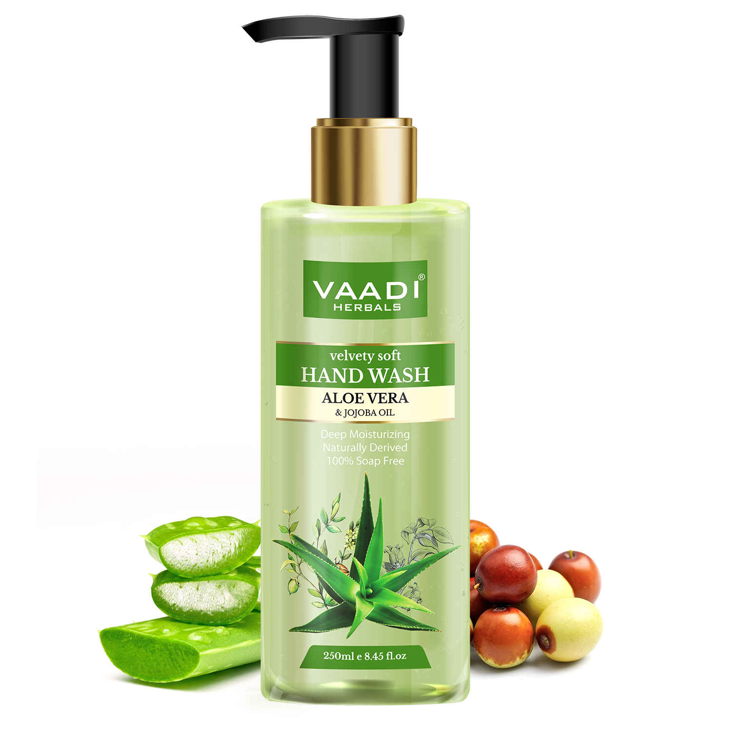 Buy Vaadi Herbals Velvety Soft Aloe Vera & Jojoba Oil Hand Wash (250 ml) - Purplle