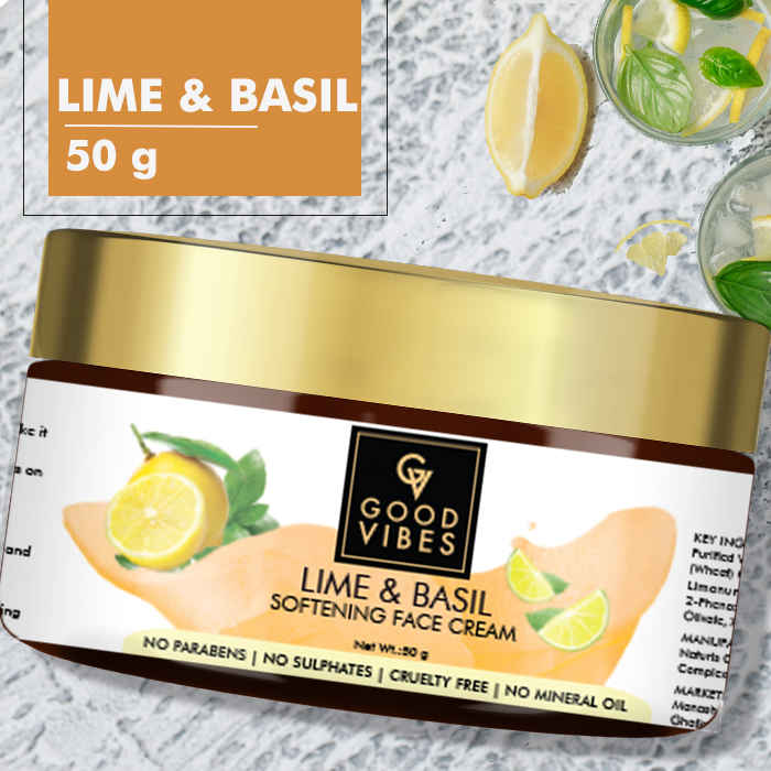 Buy Good Vibes Softening Face Cream - Lime and Basil (50 gm) - Purplle
