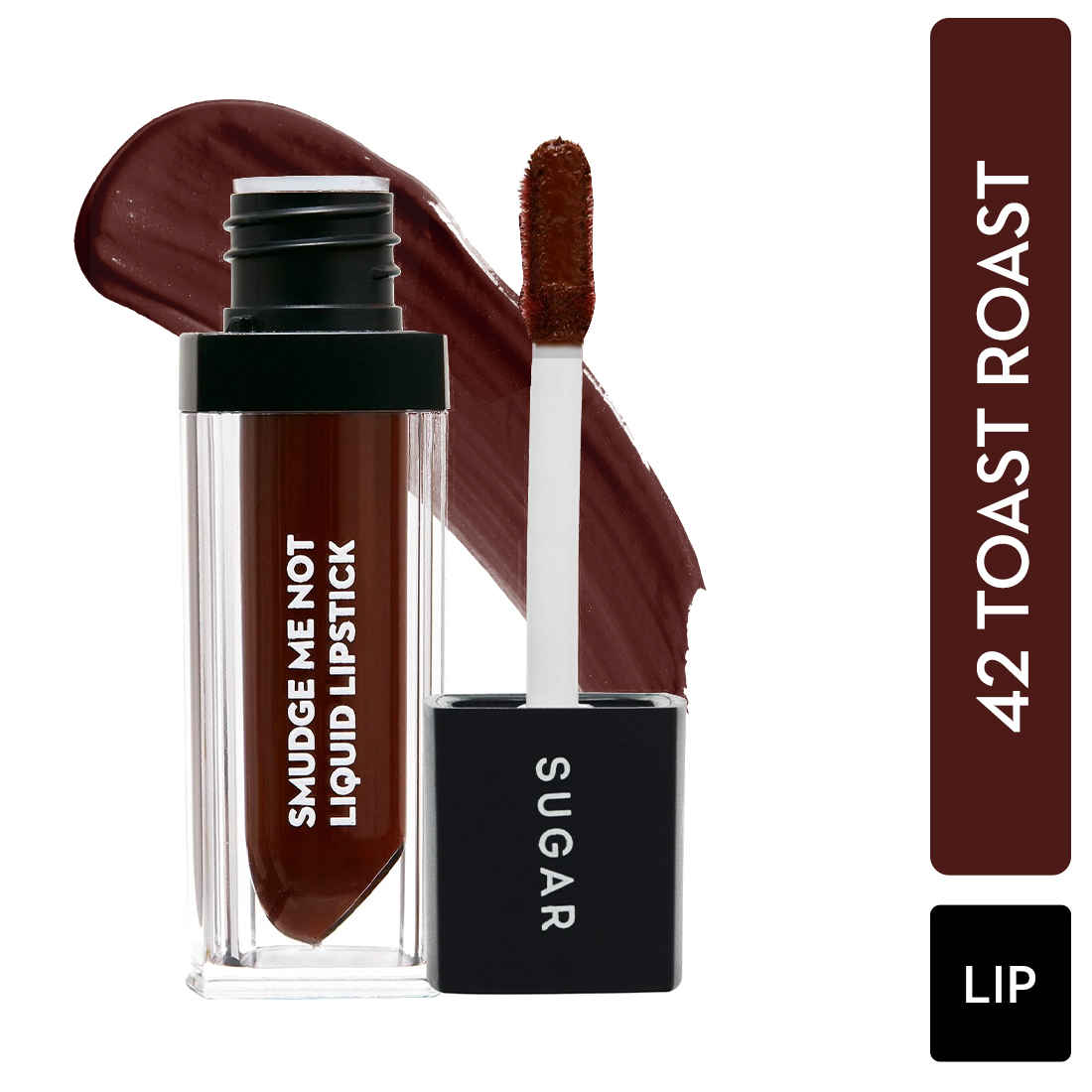 Buy SUGAR Cosmetics Smudge Me Not Liquid Lipsticks for Women | Transferproof & Waterproof | Lasts 12+ Hours | Matte Lipstick | 4.5ml - 42 Toast Roast (Deep Reddish Brown) - Purplle