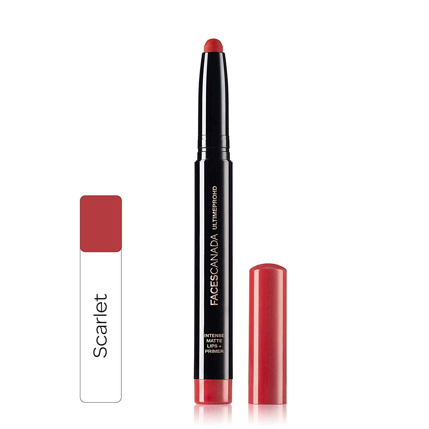 Buy Faces Canada Ultime Pro HD Intense Matte Lips + Primer - Scarlet 06 (1.4 g) - Purplle