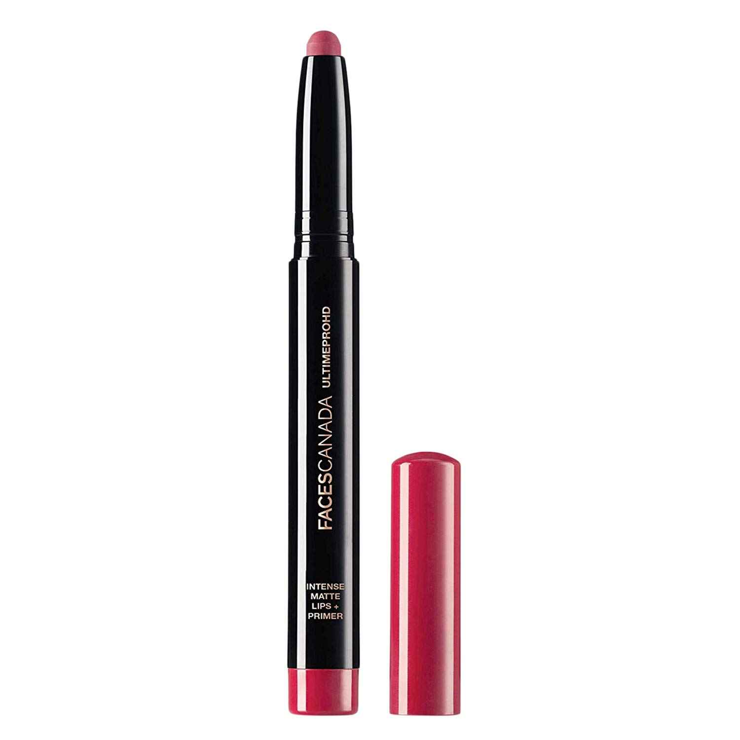 Buy Faces Canada Ultime Pro HD Intense Matte Lips + Primer -Bold Wine 11 (1.4 g) - Purplle
