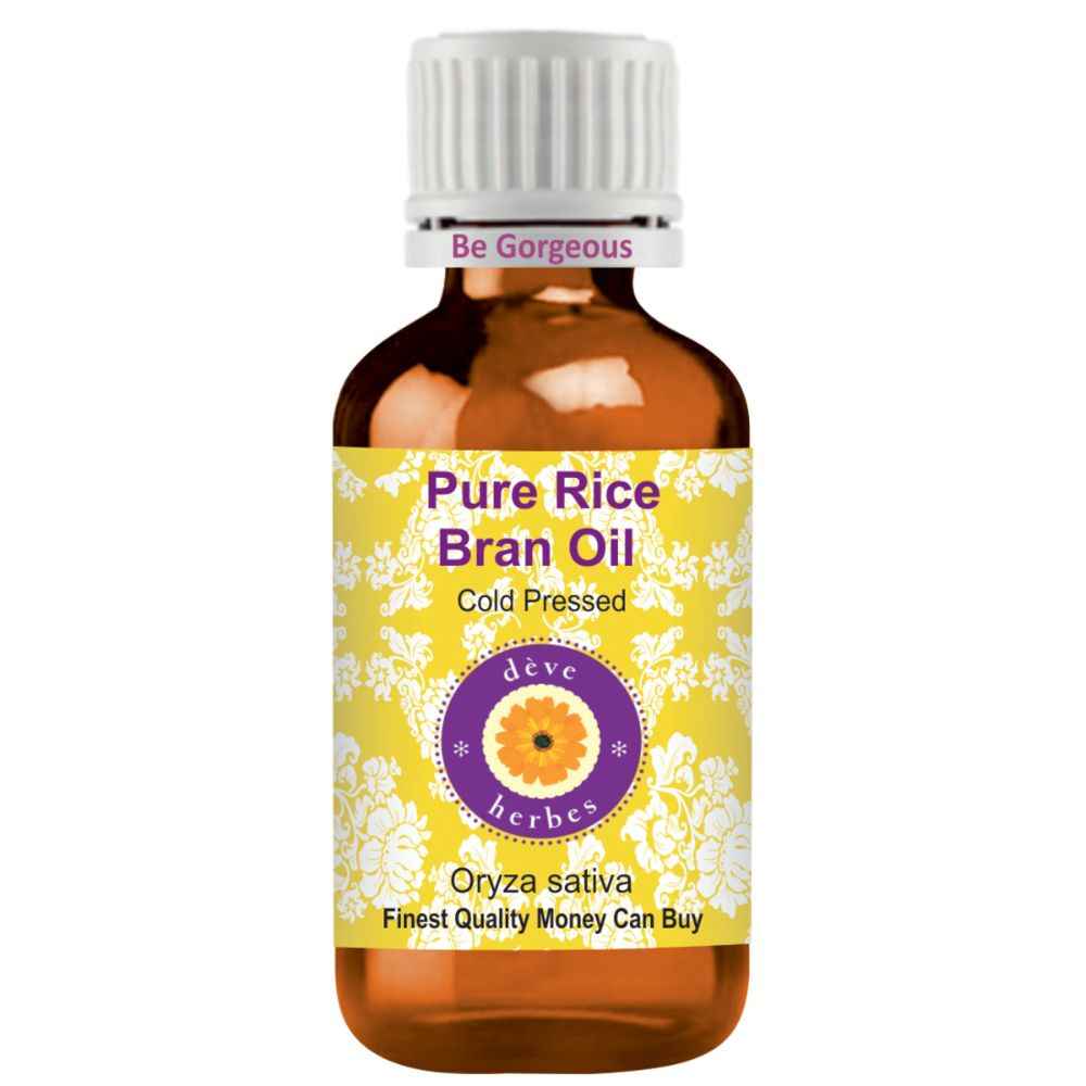 Buy Deve Herbes Pure Rice Bran Oil (Oryza sativa) Natural Therapeutic Grade Cold Pressed 100ml - Purplle