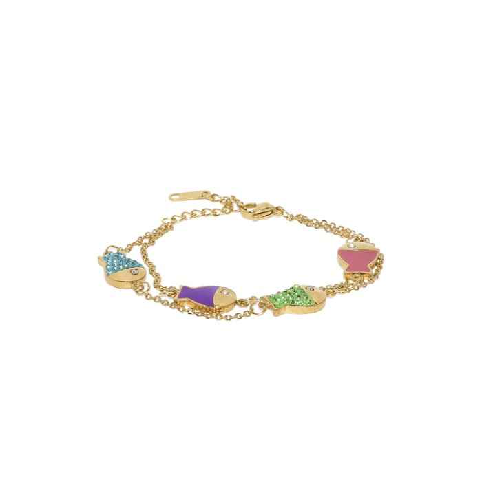 Buy Golden Peacock Gold-Toned Stainless Steel Gold-Plated Charm Bracelet - Purplle