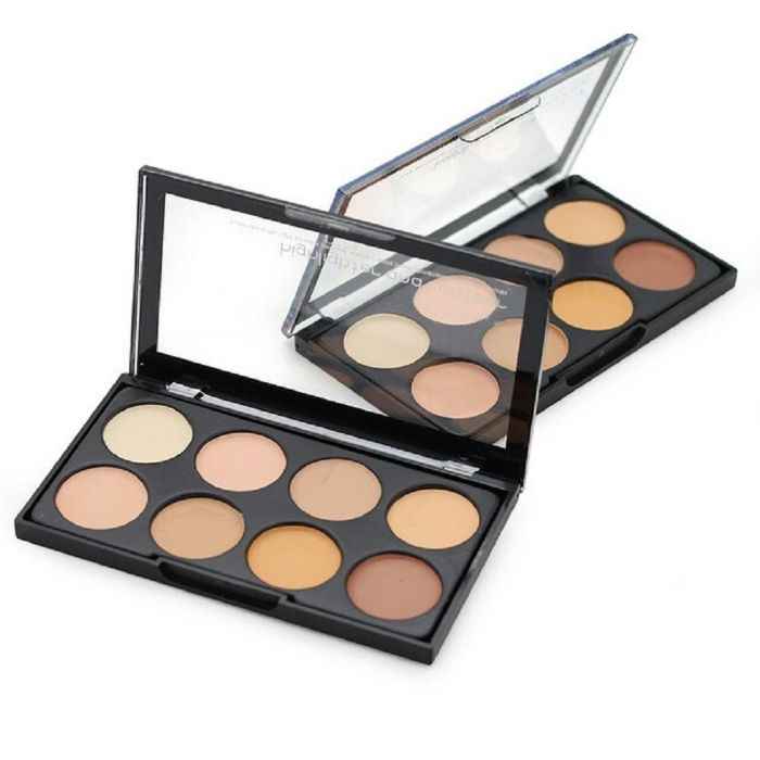 Buy Clamy Highlighter And Contour Concealer Palette (8 Shades) - Purplle