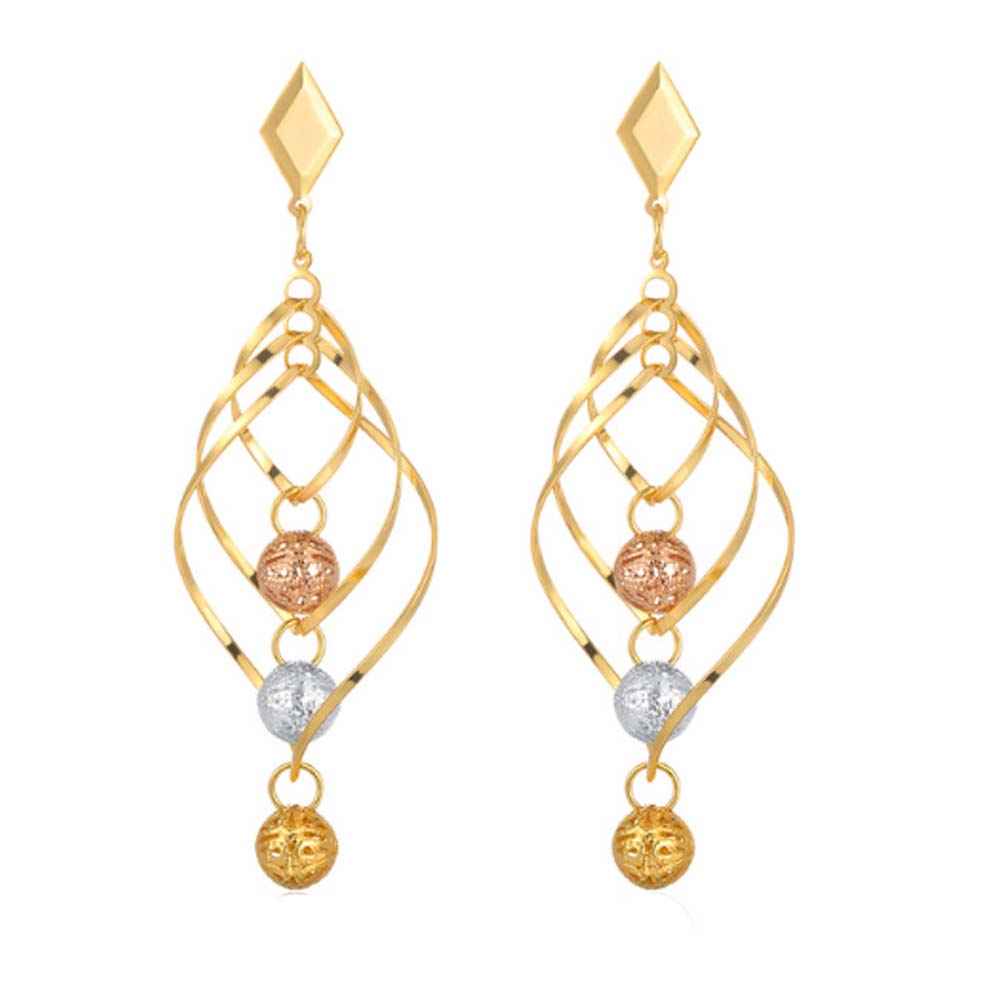 Buy Ferosh Golden Claribel Drop Earrings - Purplle