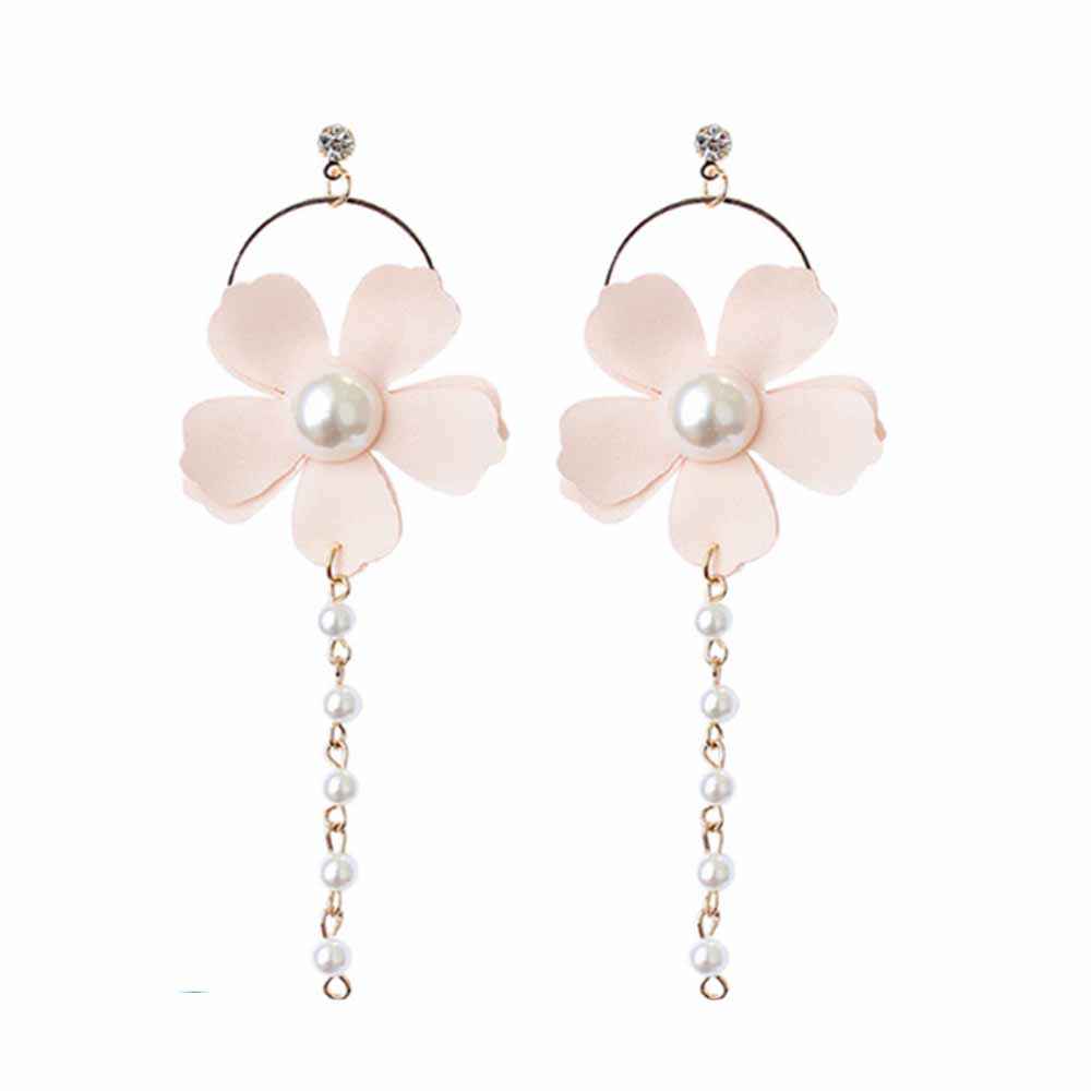 Buy Ferosh Fiorella Pink Pearl Earrings - Purplle
