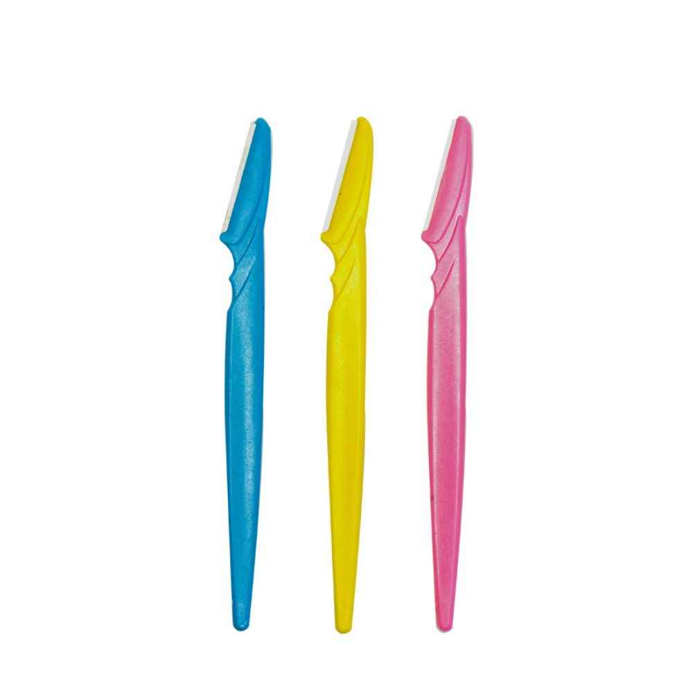 Buy Bronson Professional Eyebrow & face razor - pack of 3 | Reusable | Instant & painless hair removal | Suitable for eyebrow upper lip, chin | peach fuzz | stainless steel blade & firm grip | eyebrow razor | face razor - Purplle