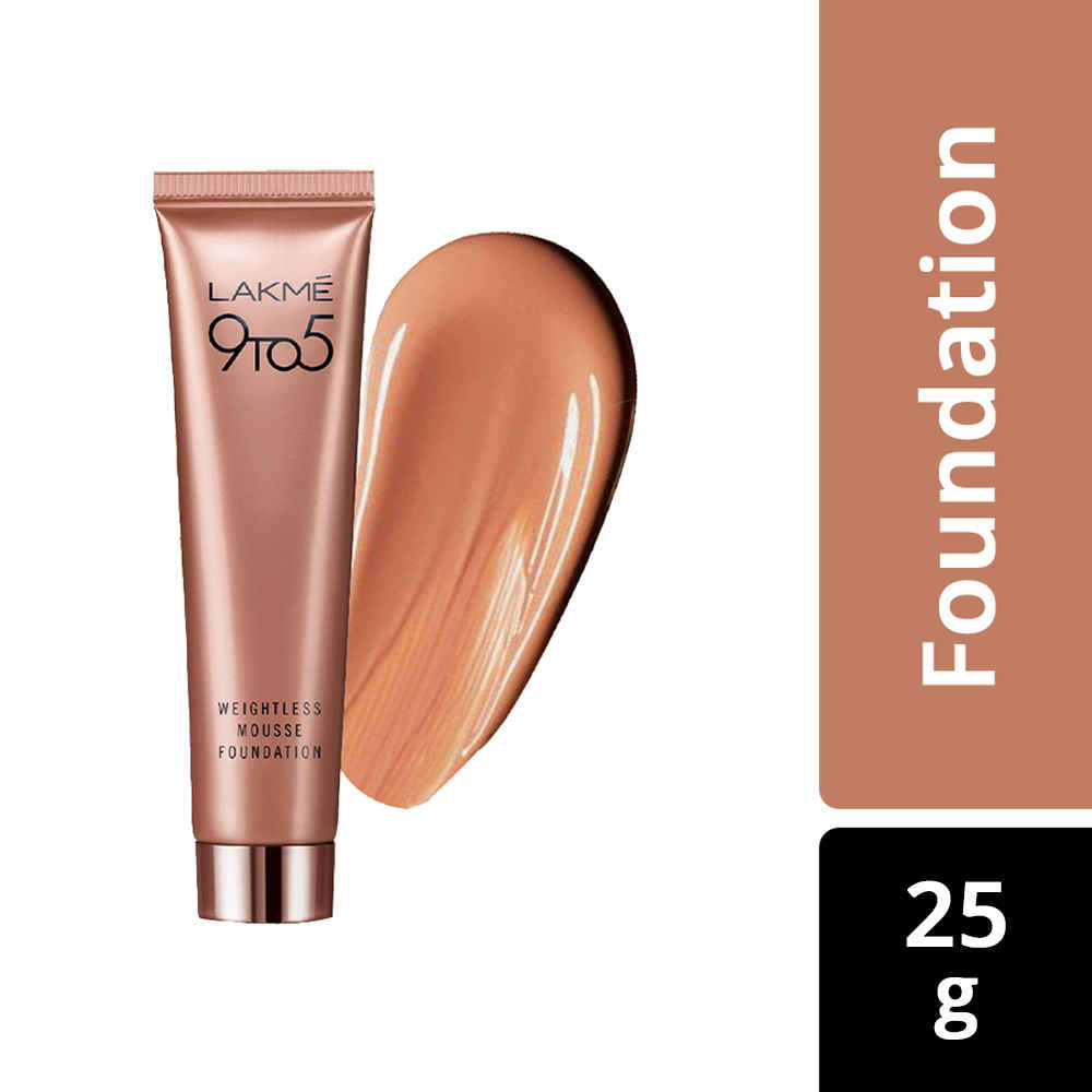 Buy Lakme 9 To 5 Weightless Mousse Foundation - Rose Honey (25 g) - Purplle