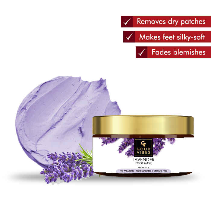 Buy Good Vibes Foot Mask - Lavender (50 gm) - Purplle