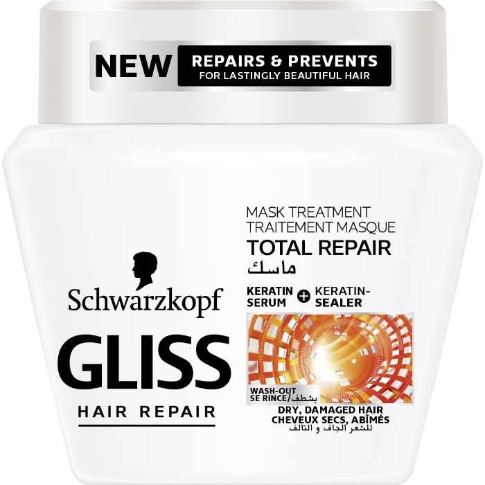 Buy Schwarzkopf Gliss Hair Repair Total Repair Anti-Hair Breakage Treatment (300 ml) - Purplle