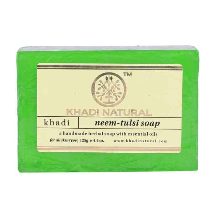 Buy Khadi Natural Ayurvedic Neem-Tulsi Soap (125 g) - Purplle