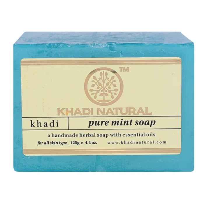 Buy Khadi Natural Ayurvedic Pure Mint Soap (125 g) - Purplle