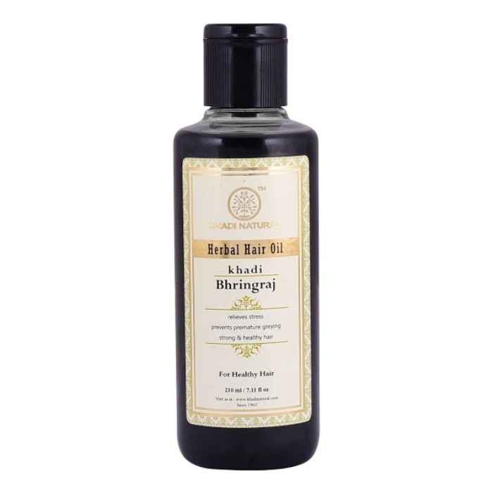 Buy Khadi Natural Ayurvedic Bhringraj Hair Oil (210 ml) - Purplle