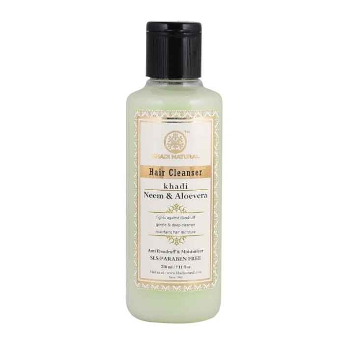 Buy Khadi Natural Ayurvedic Neem & Aloevera Hair Cleanser Sls & Paraben Free (210 ml) - Purplle