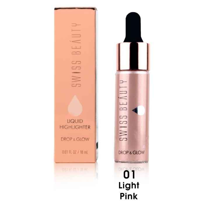 Buy Swiss Beauty Liquid Highlighter Illuminateur Liquide - Drop & Glow (SB-810-01) Light Pink (18 ml) - Purplle