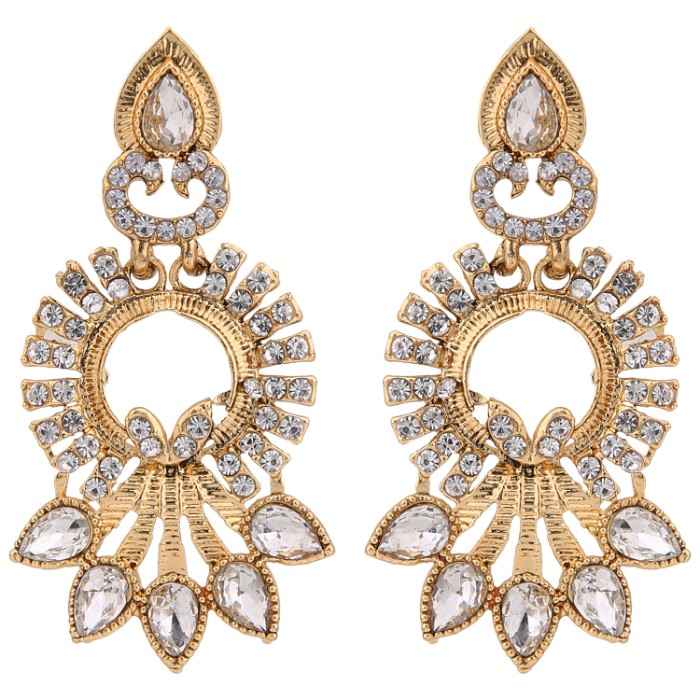 Buy Kord Store Traditional Gold Plated Diamond Earrings for Girls & Women. One Pair Of Earring (KSEAR70035) - Purplle