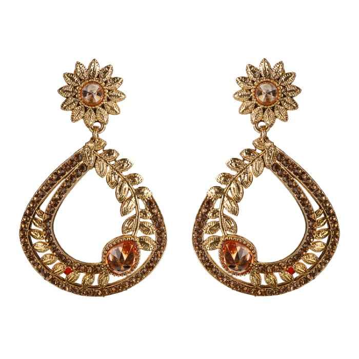 Buy Kord Store Traditional Gold Plated Diamond Earrings for Girls & Women. One Pair Of Earring (KSEAR70036) - Purplle