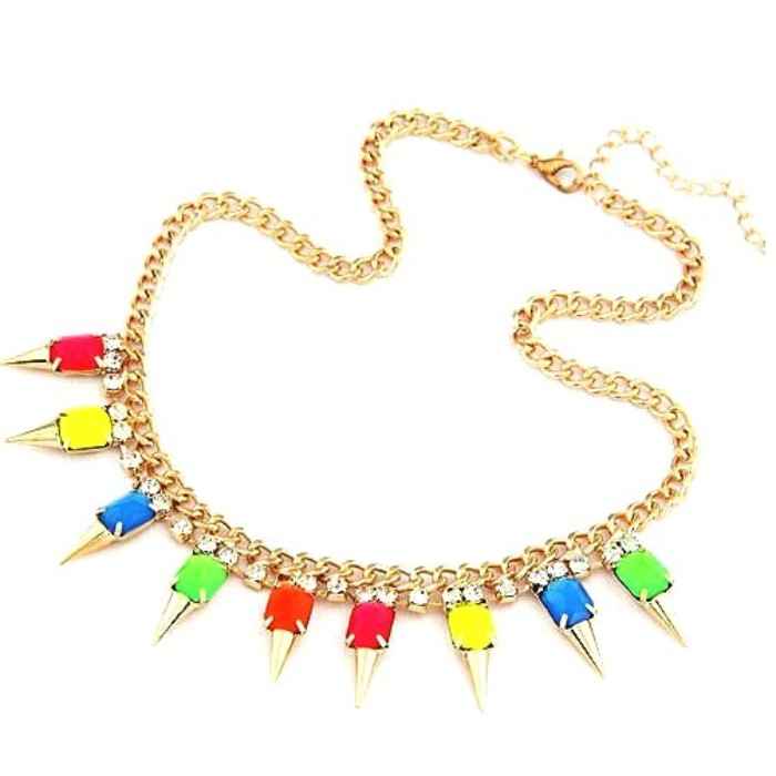 Buy Crunchy Fashion Fashion Marine Spike Necklace - Purplle