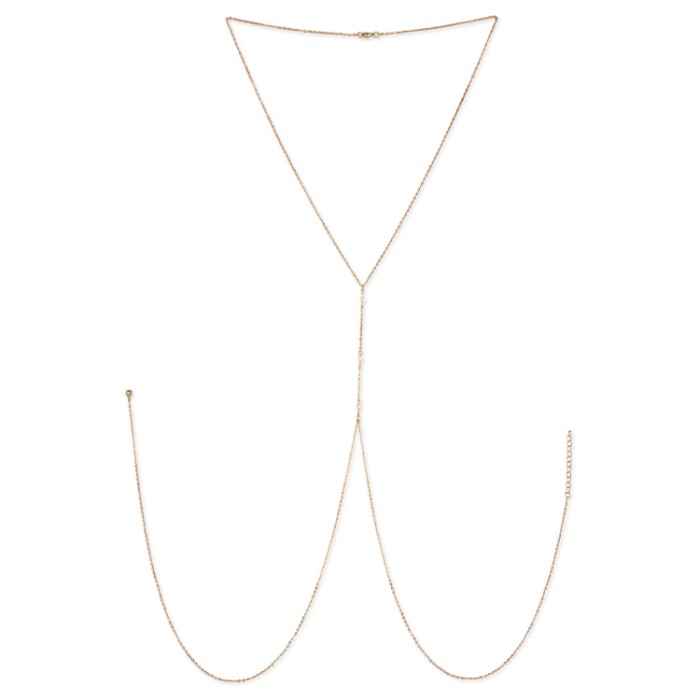 Buy Crunchy Fashion Pearl Body Chain - Purplle