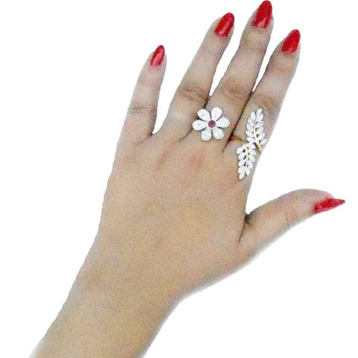 Buy Crunchy Fashion Paradiso Glitz Collection Premium AAA Cubic Zirconia AD Rings - Purplle