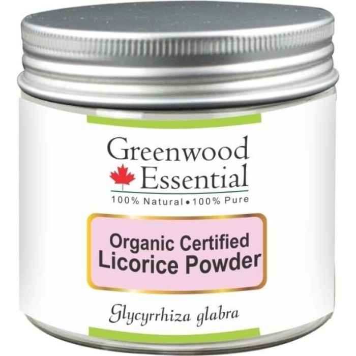 Buy Greenwood Essential Pure Licorice/Liquorice Powder (Glycyrrhiza glabra) 200gm Organic Certified 100% Natural Therapeutic Grade - Purplle