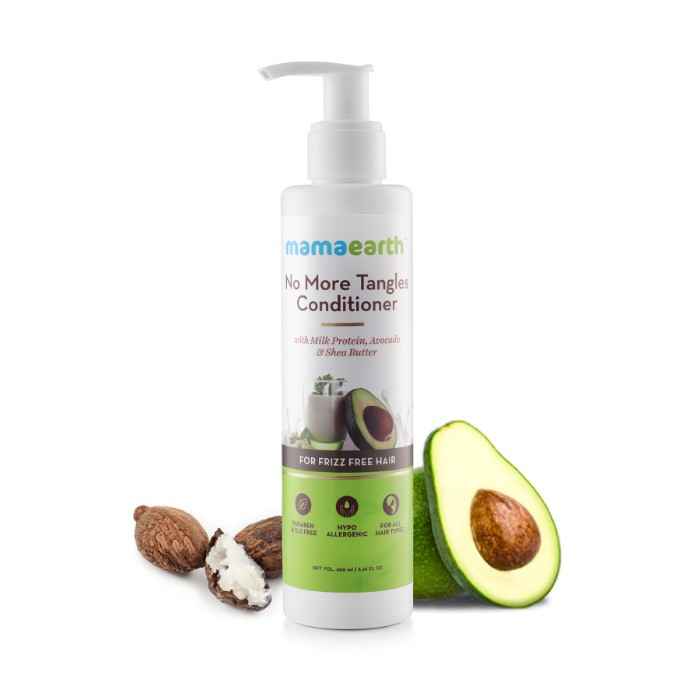 Buy Mamaearth No More Tangles Hair Conditioner (200 ml) With Milk Protein, Fenugreek, Amla And Tea Tree. No Sulfates, No Silicones - Purplle