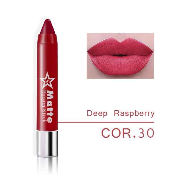 Buy Miss Rose Professional Chubby Lip Crayon Matte Batom Stick (7301-033B-30) Deep Raspberry (3 g) - Purplle