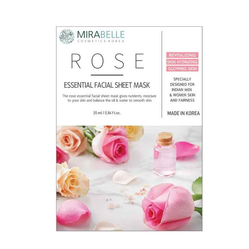 Buy Mirabelle Korea Rose Essential Facial Sheet Mask (25 ml) - Purplle