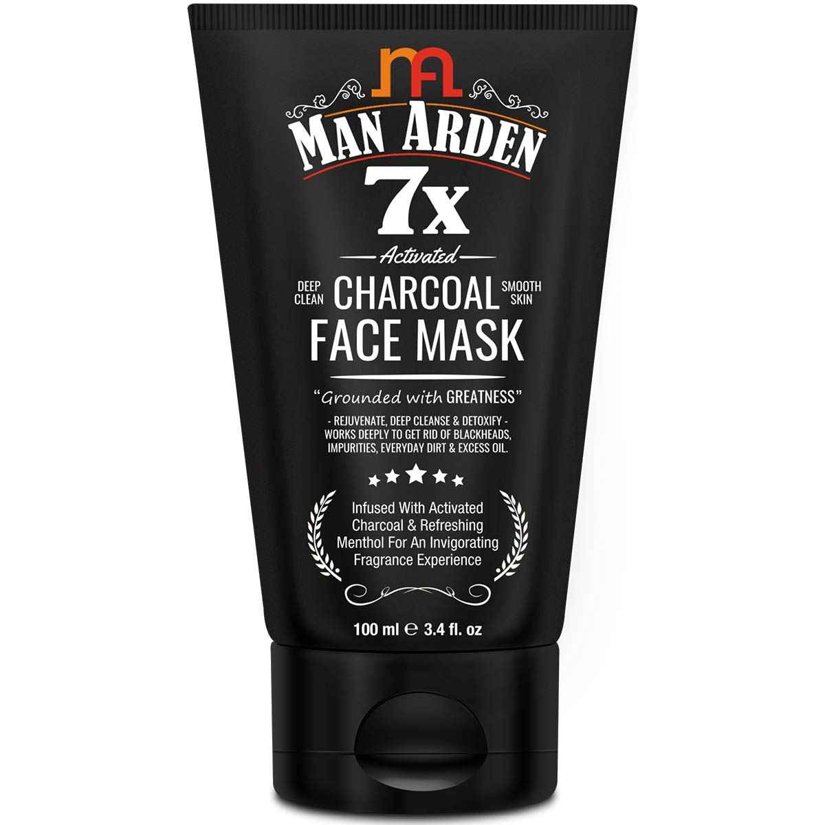 Buy Man Arden 7X Activated Charcoal Face Mask 100ml - Purplle