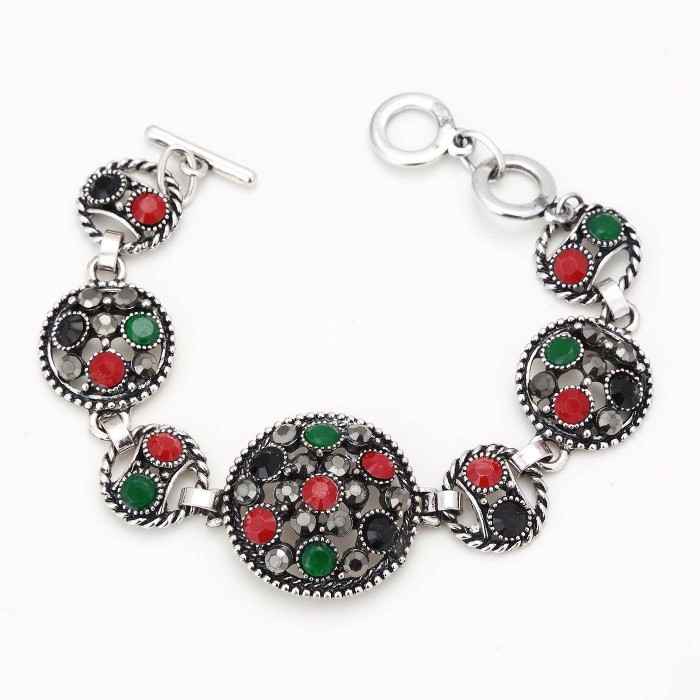 Buy Sukkhi Traditional Oxidised Silver Bracelet With Multi Colored Stones for Women - Purplle