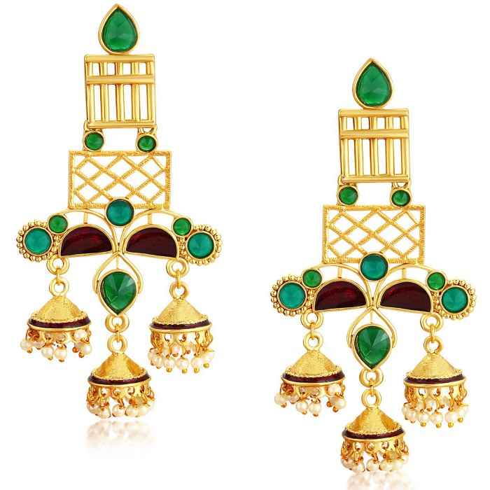 Buy Sukkhi Charismatic Gold Plated Jhumki Earring for Women - Purplle