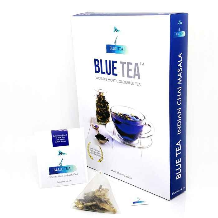 Buy Blue Tea Indian Chai Masala | 24G | 24Cups - 12 Pyramid Teabags - Purplle