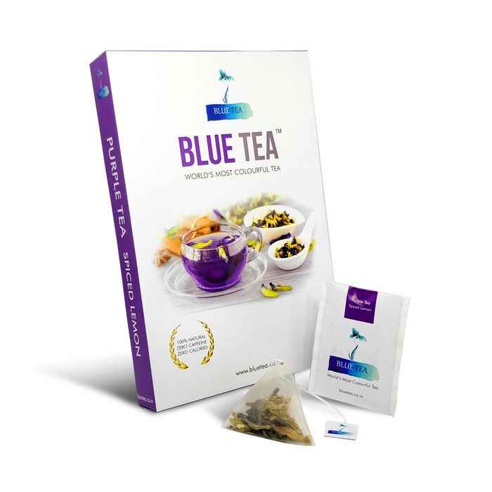 Buy Blue Tea Spiced Lemon Purple Tea Bags | 24G | 24Cups - 12 Pyramid Teabags - Purplle