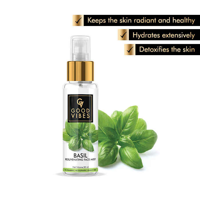 Buy Good Vibes Rejuvinating Face Mist - Basil (50 ml) - Purplle