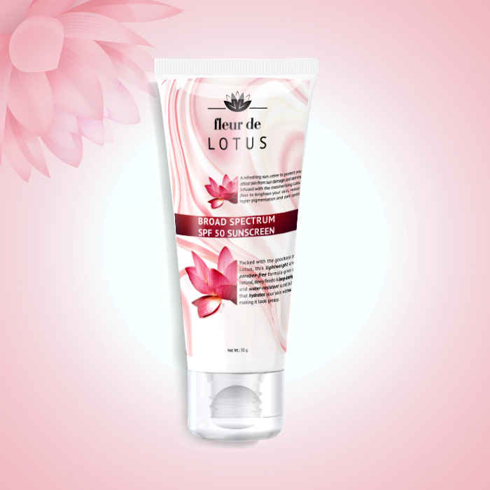 Buy Fleur de Lotus Broad Spectrum SPF 50 Sunscreen - Purplle