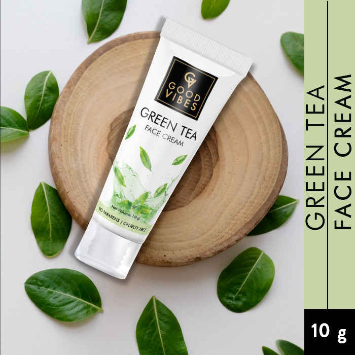 Buy Good Vibes Face Cream - Green Tea - Travel Size (10 gm) - Purplle