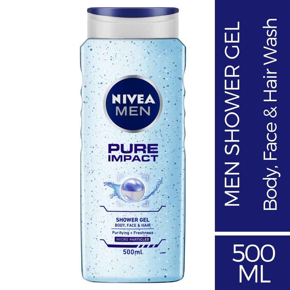 Buy Nivea MEN Shower Gel, Pure Impact Body Wash, Men (500 ml) - Purplle