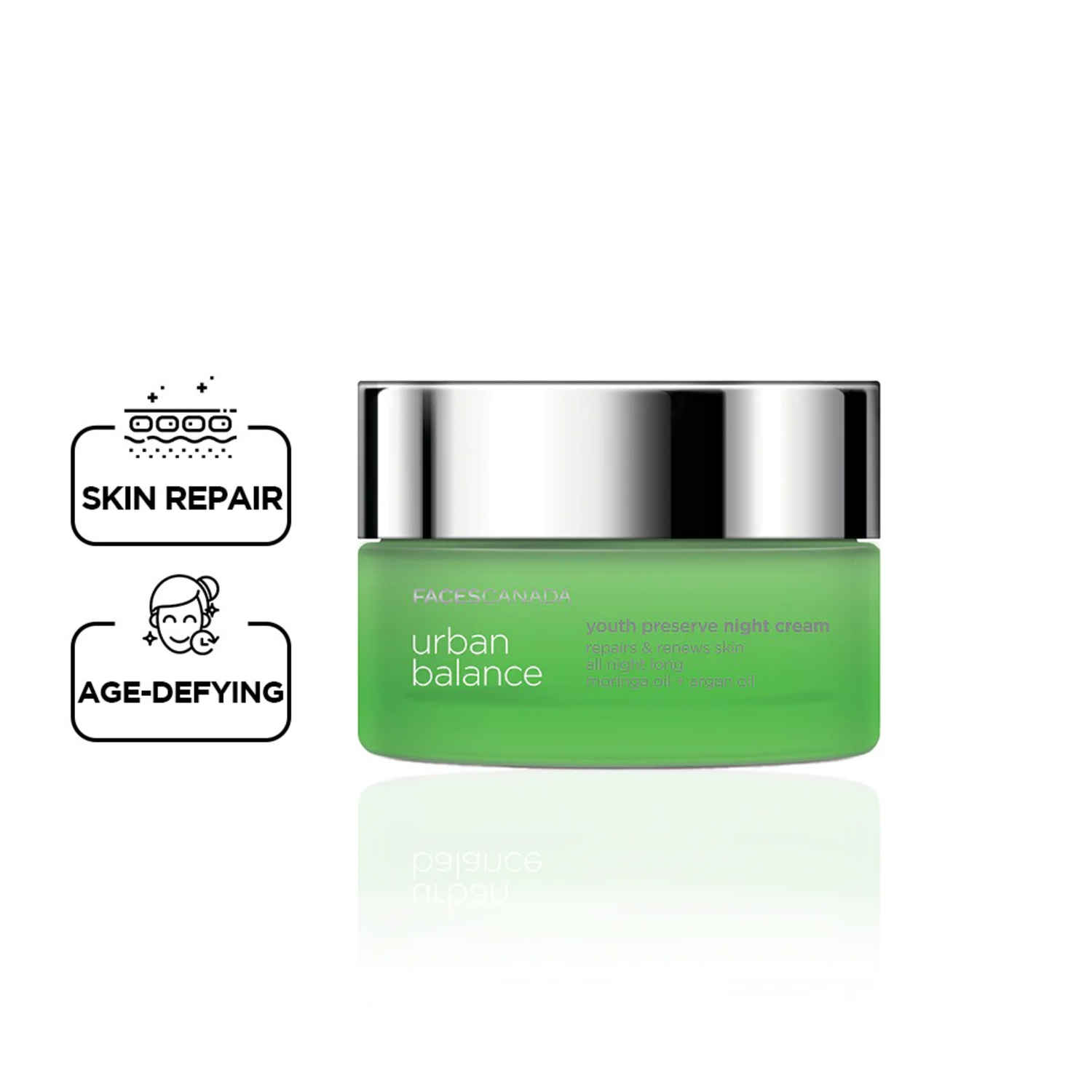 Buy FACES CANADA Urban Balance Youth Preserve Night Cream (50 gm) | For All Skin Types | Gentle on Skin | Paraben Free | Sulphate Free - Purplle