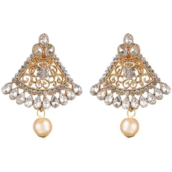 Buy Kord Store Traditional Gold Plated Diamond Earrings For Girls & Women KSEAR70001 - Purplle