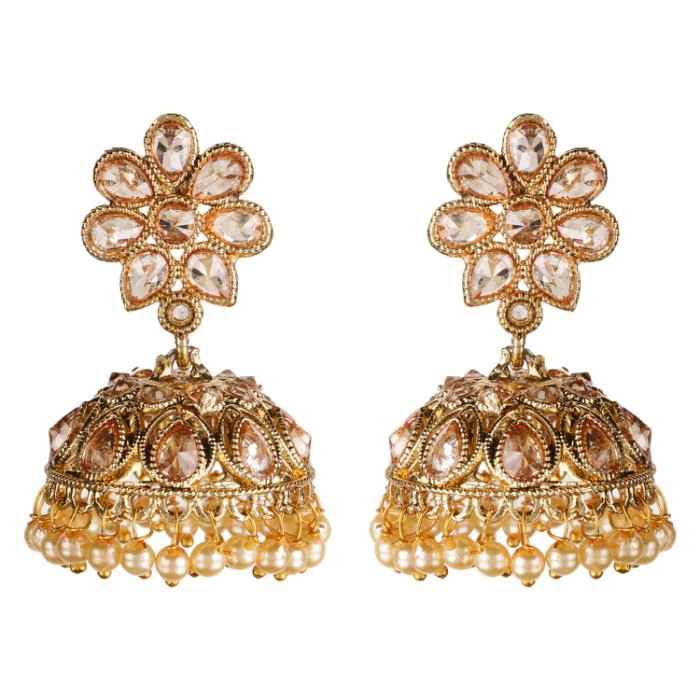 Buy Kord Store Traditional Gold Plated Diamond Earrings For Girls & Women KSEAR70044 - Purplle