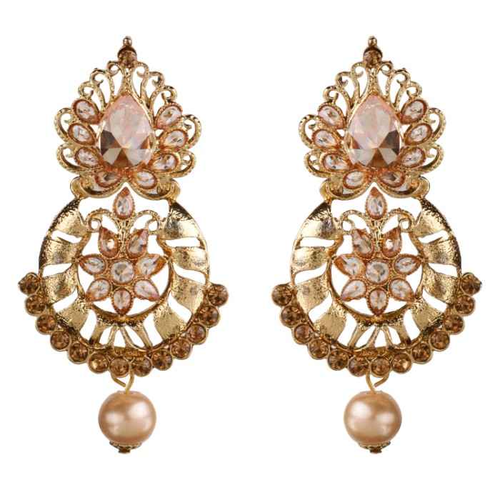 Buy Kord Store Traditional Gold Plated Diamond Earrings For Girls & Women KSEAR70046 - Purplle