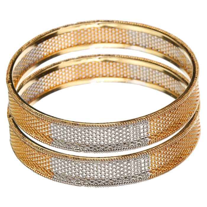 Buy Kord Store Fashion Jewellery Traditional Gold Plated Bangles Set For Girls And Women (Size - 26) KSBAN50042 - Purplle